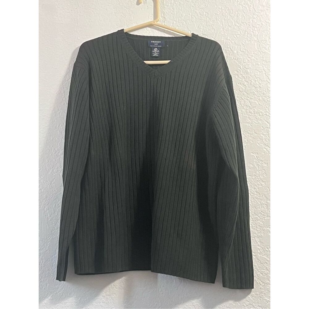 Brooks 346 merino wool ribbed sweater Sz XL